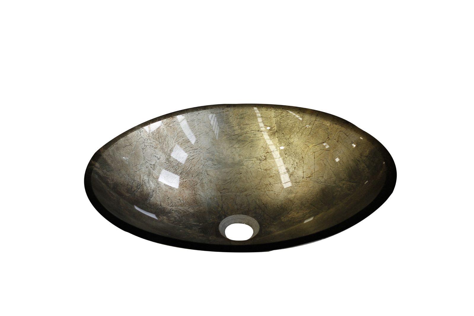 Castano Gold Flake GOLDOVGB Bathroom Glass Basin