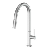 Greens Luxe Pull Down Swivel Spout Dual Function Sink Mixer Brushed Stainless