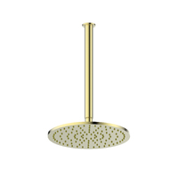 Greens Textura 250mm Single Funtion Ceiling Shower Brushed Brass