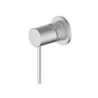 Greens Textura Shower Mixer Pin Lever Brushed Stainless