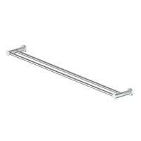Greens Textura Double Towel Rail Holder Brushed Stainless