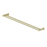 Greens Textura Double Towel Rail Holder Brushed Brass