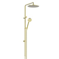 Greens Textura Twin Rail Shower Single Function Brushed Brass
