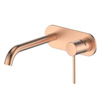 Greens Gisele 190mm Wall Basin Mixer With Faceplate Brushed Copper