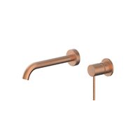 Greens Gisele 190mm Fixed Spout Wall Basin Mixer Brushed Copper