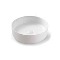 Seima Sonas Ceramic Arko 355mm Round Basin Above Counter White Texture