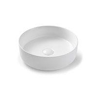 Seima Sonas Ceramic 355mm Above Counter Round Basin White Silk Matte