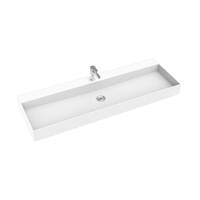 Seima Tavi 1205mm White Matte Single Taphole Rectangular Counter Basin