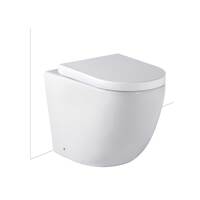 Seima Arko Floor Mount Rimless Toilet Pan With Slim Seat White Gloss