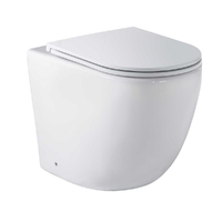 Seima Arko Floor Mount Rimless Toilet Pan With Flat Seat White Gloss