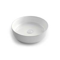 Seima Aurora Ceramic 385mm White Gloss Above Counter Round Basin