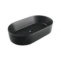 Seima Aurora Ellipse Ceramic 530mm Black Above Counter Round Basin