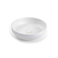Seima Aurora Bowl Ceramic 380mm Above Counter Round Basin White Silk Matte