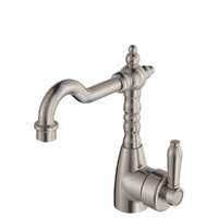 Fienza Eleanor Shepherds Crook Basin Mixer Brushed Nickel