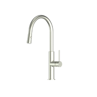 Greens Mika Pull Down With Swivel Spout Sink Mixer Brushed Nickel