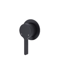 Fienza Sansa Small round Plate Wall Mixer - Matte Black