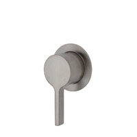 Fienza Sansa Small Round Plate Wall Mixer Brushed Nickel 