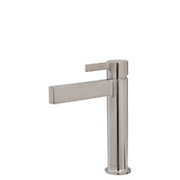 Fienza Sansa Soft Rectangular Outlet Basin Mixer - Brushed Nickel