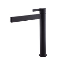 Fienza Sansa Soft Rectangular Outlet Tall Basin Mixer - Matte Black