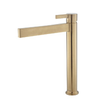 Fienza Sansa Soft Rectangular Outlet Tall Basin Mixer - Urban Brass