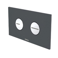 Caroma Invisi Series II Round Dual Flush Plate & Buttons Dark Grey