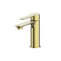 Greens Astro II Fixed Spout Basin Mixer Brushed Brass Tap