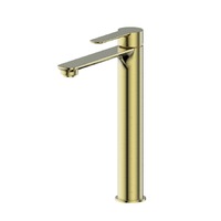 Greens Astro II Fixed Spout Tower Basin Mixer Brushed Brass Tap