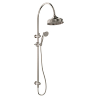 Fienza Lillian Twin Shower and Rail Brushed Nickel