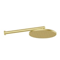 Greens Glide 380mm RainBoost Single Function Wall Shower Brushed Brass
