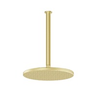 Greens Glide 250mm RainBoost Single Function Ceiling Shower Brushed Brass