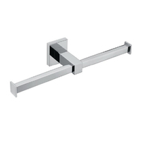 Fluire Cubo Double Toilet Roll Holder-Chrome