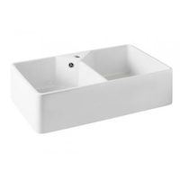 Turner Hastings Chester 80x50 1TH Double Bowl Fireclay Sink incl. Overflow Kit