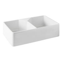 Turner Hastings Chester 80x50 Double Flat Front Fine Fireclay Butler Sink