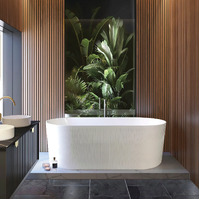 Otti Attica Noosa ANBT-1500-OF Freestanding 1500mm Bath Tub With overflow Gloss White