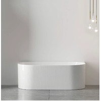 Otti Attica Noosa 1700mm Bath Tub Back To Wall Multifit Matte White