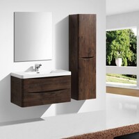 BelBagno Ancona 1200mm Wall Hung Bath Vanity Mounted Rose Wood