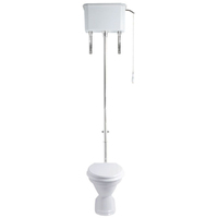 Birmingham Toilet Suite with High Level Cistern Included White Seat