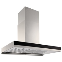 DiLusso Q Series Black Glass Canopy Rangehood with Remote Control