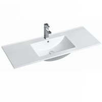 Otti CT124 1200mm Slimline Ceramic Top Basin White