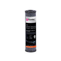 Puretec DP101 Dual Purpose Carbon Water Filter Cartridge 2.5"x10 10 Micron
