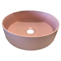 Fluire Curvo Mini Above Counter Ceramic Basin - Matte Pink