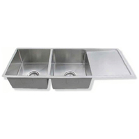 Fluire 1125mm Double Bowl with Drainer Kitchen Sink