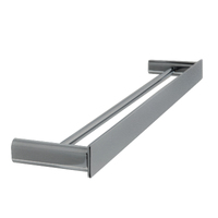 Linkware Gabe GR1701-600BN 600mm Double Towel Rail Brushed Nickel