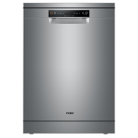 Haier HDW13V1S1 Freestanding 13 Place Setting 6 Wash Programs Silver Dishwasher