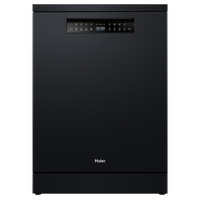 Haier HDW15F3B1 Freestanding 15 Place Settings 8 Wash Program Black Dishwasher