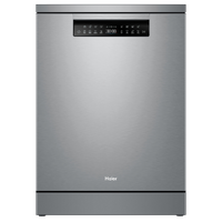 Haier HDW15F3S1 Freestanding 15 Place Settings 8 Wash Programs Silver Dishwasher