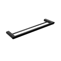 Linkware HR7501ORB Huntingwood 800mm Double Towel Rail Black