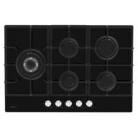 Inalto 75 cm Gas on Glass Cook Top Black