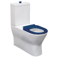 Fienza Delta Care Rimless Back To Wall Toilet Suite With Blue Seat