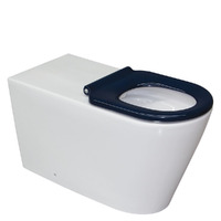 Fienza Isabella Care Wall-Faced Toilet Suite With Blue Seat